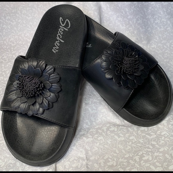 skechers flower flip flops